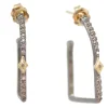 25mm Square Side Hoop Earrings