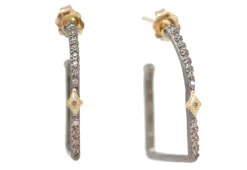 25mm Square Side Hoop Earrings