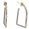 35mm Square Side Hoop Earrings