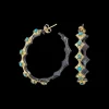 35MM TURQUOISE CRIVELLI HOOP EARRING