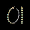 35MM TURQUOISE CRIVELLI HOOP EARRING