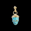 22 MM TURQUOISE SKULL ENAMEL ENHANCER