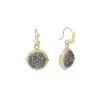 17 MM WHITE DIAMOND AND MARQUISE SPINEL DROP EARRINGS
