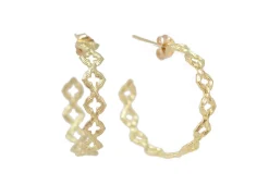 25mm Yellow Gold Hoop Earrings