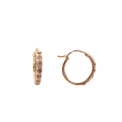 13MM YELLOW SAPPHIRE HUGGIE HOOP EARRINGS
