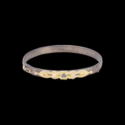 MORGANITE AND OPAL HUGGIE BRACELET WITH DIAMONDS