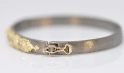 MORGANITE AND OPAL HUGGIE BRACELET WITH DIAMONDS