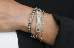 Multi Stone Huggie Bracelet