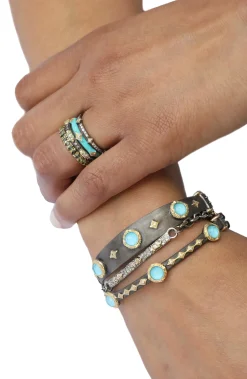 Multi-Stone Crivelli Huggie Bracelet