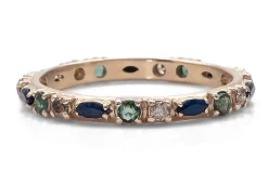 Multi-Stone Stack Band Ring