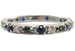 Multi-Stone Stack Band Ring