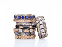 Multi-Stone Stack Band Ring