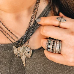 Multi-Stone Stack Band Ring