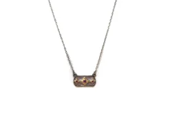 16.5" MYSTIC MOON ENAMEL CRIVELLI BAR NECKLACE