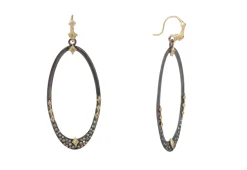 Open Oval Drop Earrings