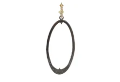 Open Oval Drop Earrings