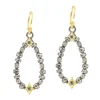 OPEN PEAR WHIT GREY SPINEL AND MORGANITE DROP EARRINGS