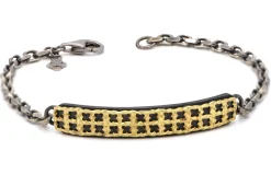 Open Scroll Lattice ID Bracelet