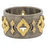 Open Scroll Wide Band Ring
