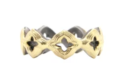 Open Scroll Wide Band Ring