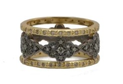 Open Scroll Wide Stack Band Ring