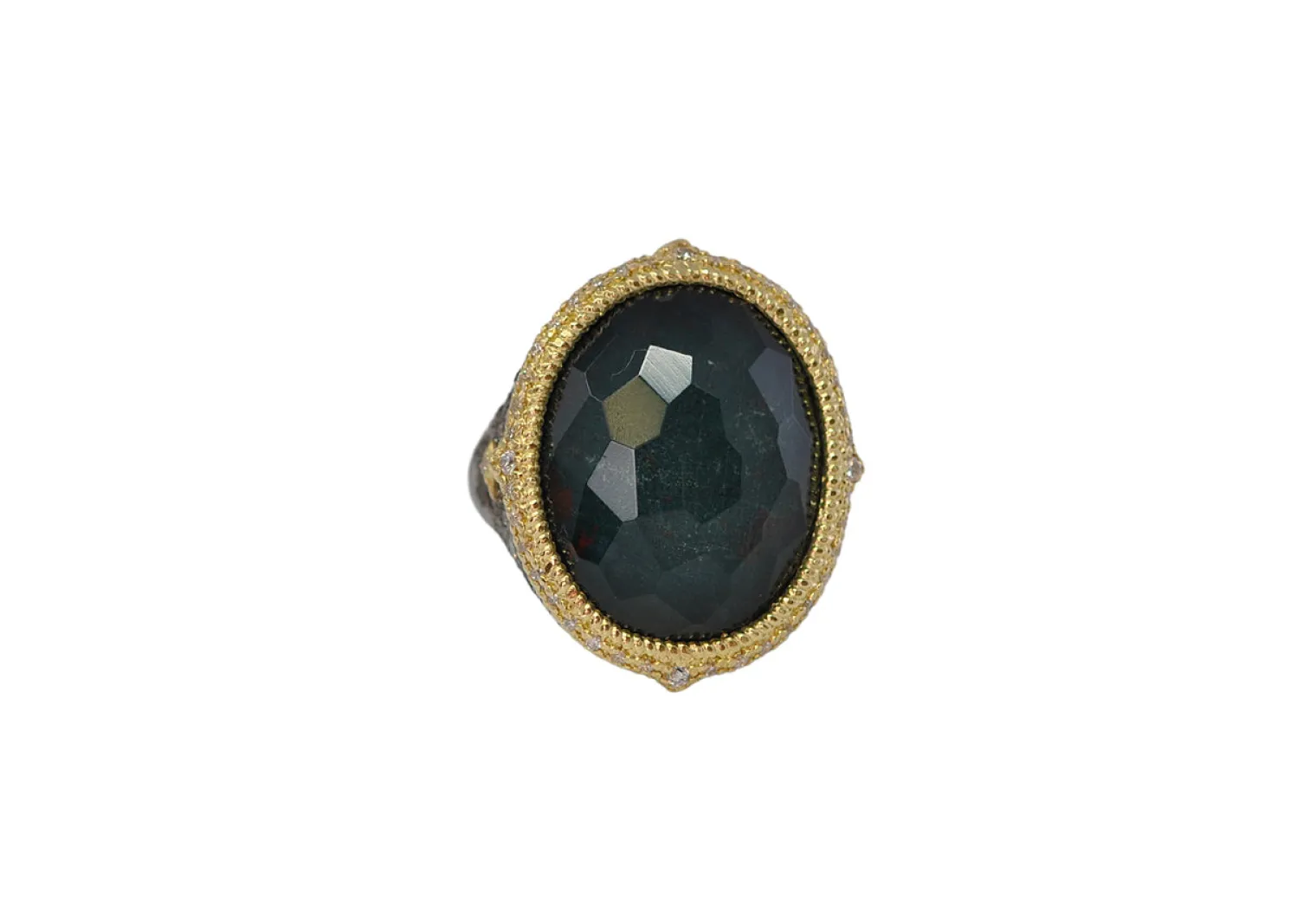 Oval Bloodstone Statement Ring