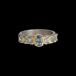 OVAL BLUE SPINEL STATEMENT RING