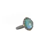 OVAL EMERALD AND CRIVELLI STATEMENT RING