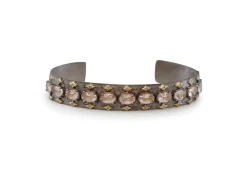 Oval Peach Morganite Stations Kick Cuff Bracelet