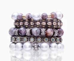 Oval Peach Morganite Stations Kick Cuff Bracelet