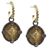 OVAL SHIELD DROP EARRINGS