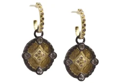 OVAL SHIELD DROP EARRINGS