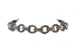 OVAL TEXTURED CHAIN LINK BRACELET