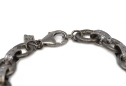 OVAL TEXTURED CHAIN LINK BRACELET