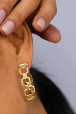 PAPERCLIP HOOP EARRINGS
