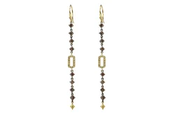 PAPERCLIP WITH DIAMOND DROP EARRINGS