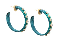 PATINA ARTIFACT HOOP EARRINGS