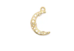 Pave Crescent Moon Charm