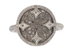 Pave Disc Statement Ring