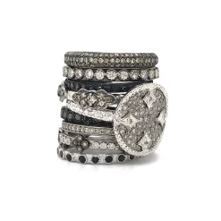 Pave Disc Statement Ring