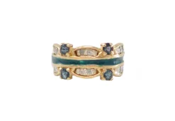 Pave Enamel Band Ear Cuff