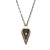 Pave Heart Shield Necklace