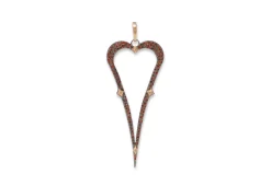 Pave Open Heart Pendant Enhancer