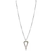 Pave Open Heart Pendant Necklace