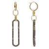 PAVE PAPERCLIP DROP EARRINGS