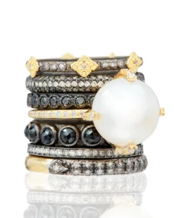Pave Pearl Statement Ring