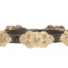 Pave Scroll Station Stack Band Ring