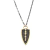 Pave Shield Necklace