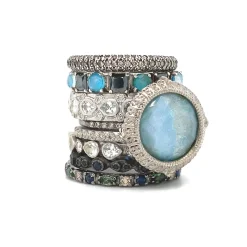 Pear Lacy Stack Band Ring