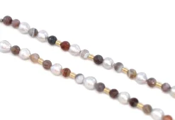 Pearl and Agate Beaded Necklace